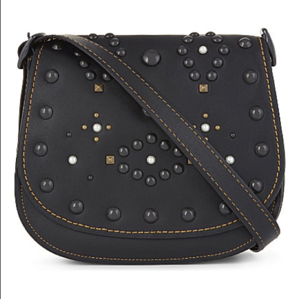 Coach 1941 Saddle 23 with Western Rivets Black